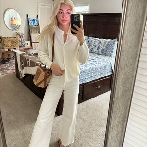 White button sweater